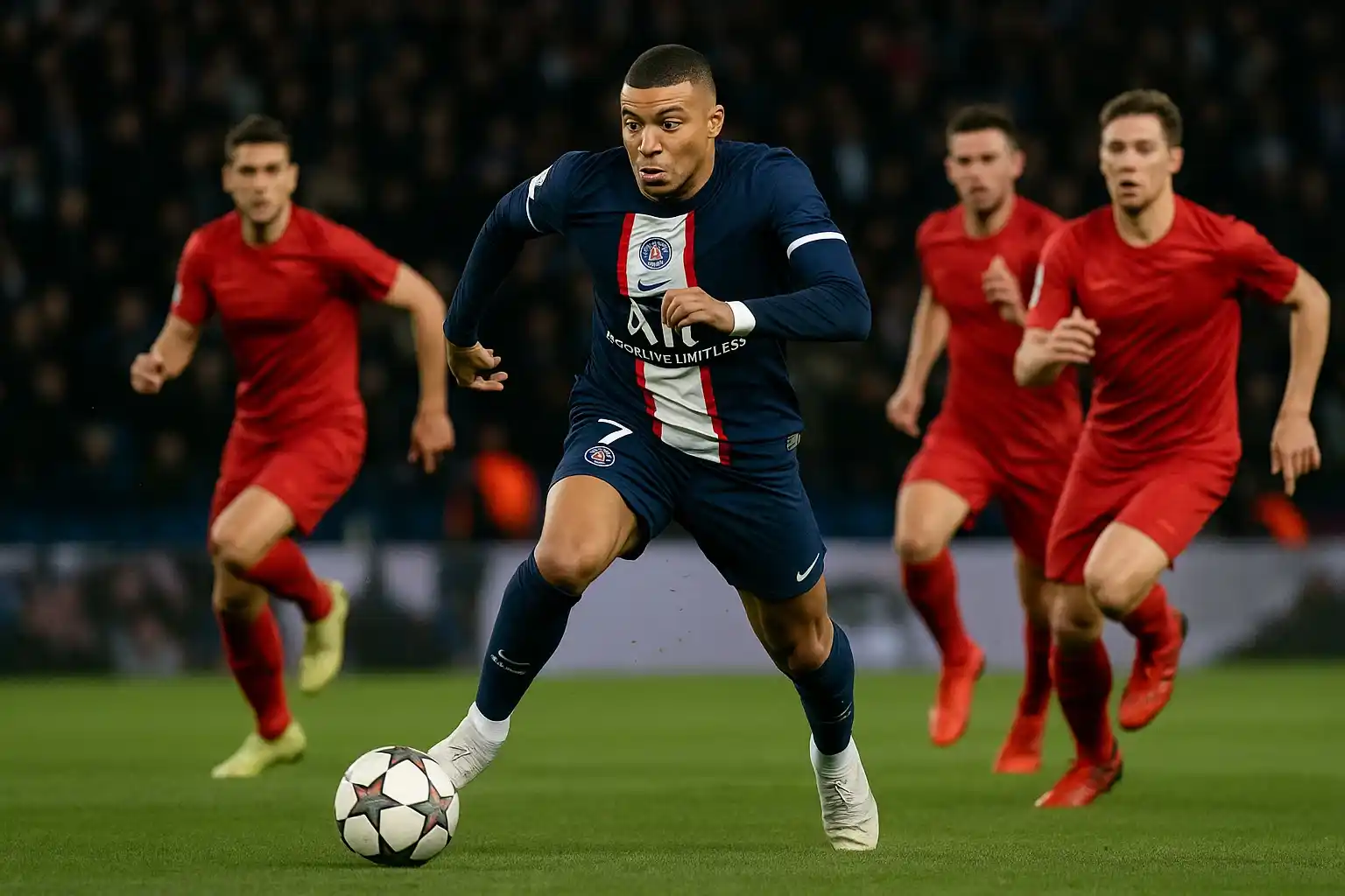 Kylian Mbappe – Nguồn cảm hứng vừa yêu vừa ghét 1 Kylian Mbappe bứt tốc vượt qua hàng thủ đối phương