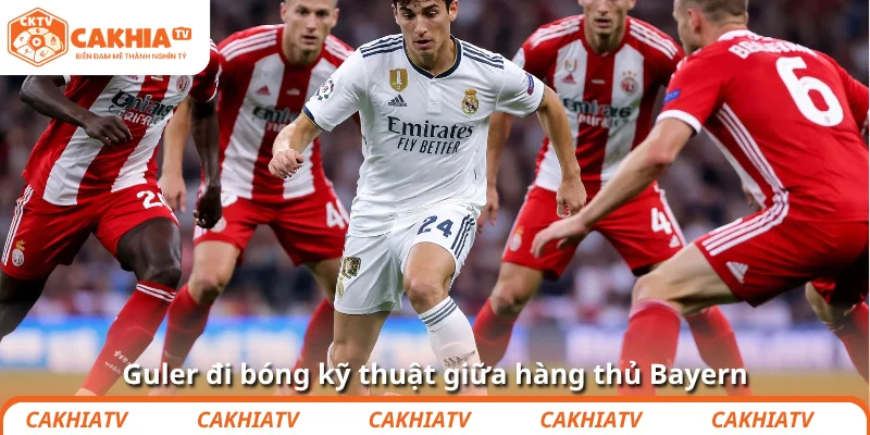 Đêm Guler tỏa sáng, Real Madrid tự viết hồi kết 1 Guler đi bóng kỹ thuật giữa hàng thủ Bayern
